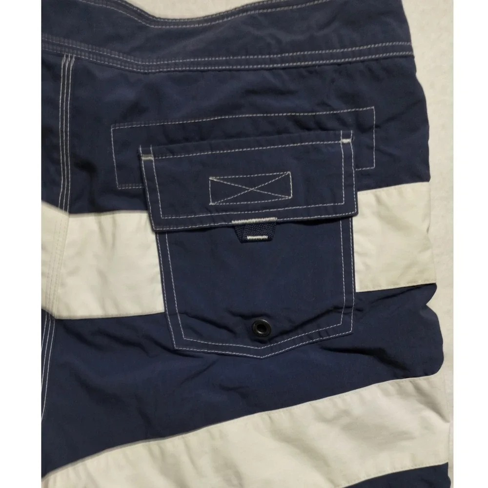J. Crew The Original Longboard Swim Trunks Striped Blue White Size‎ 31